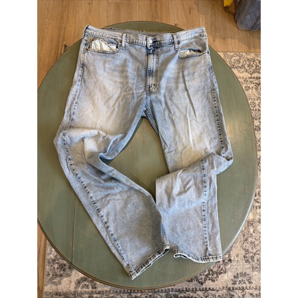 Levi’s 502 Regular Taper Fit Men’s Light Wash Denim Jeans W42 L32 Light Blue
